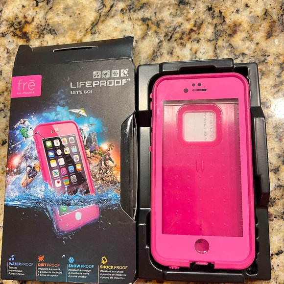 IPhone 6 Lifeproof Fre Pink Waterproof Hardshell Protective Case NEW Genuine - Picture 1 of 4